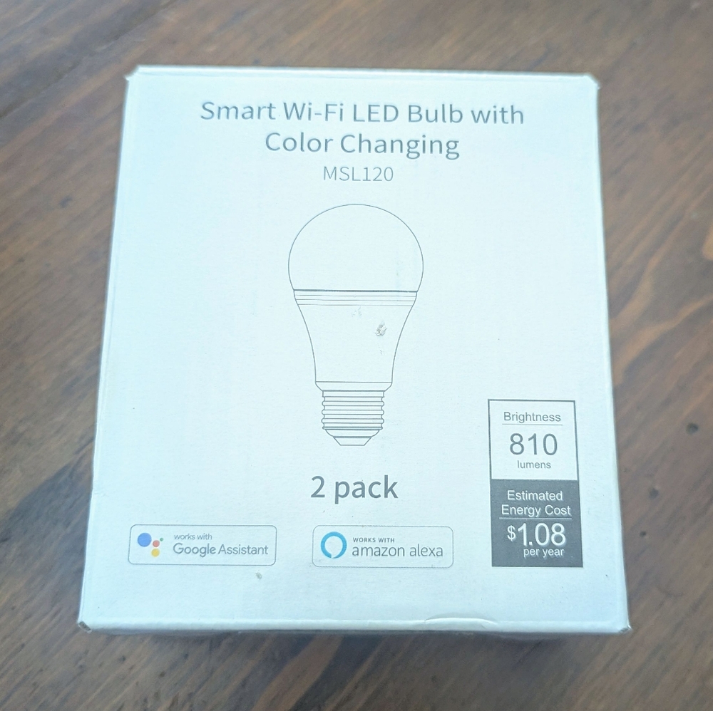 New in Box 2 Pack Smart Wi-Fi LED Color Changing Light Bulbs